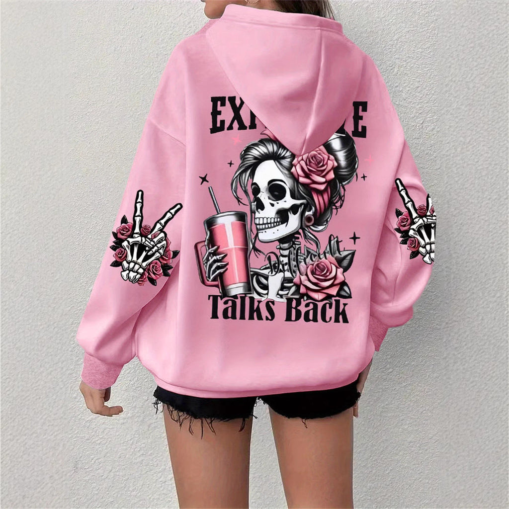 Retro Skull Graphic Sweatshirt