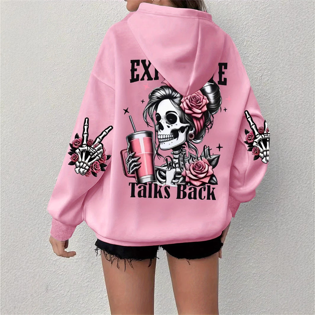 Retro Skull Graphic Sweatshirt