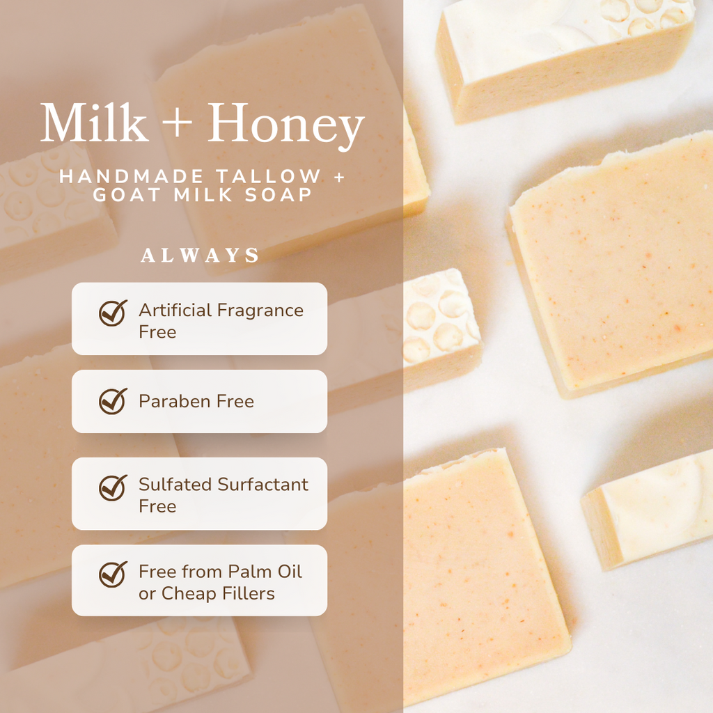 Milk + Honey Fragrance-Free Tallow & Goat Milk Soap | 4.5 oz
