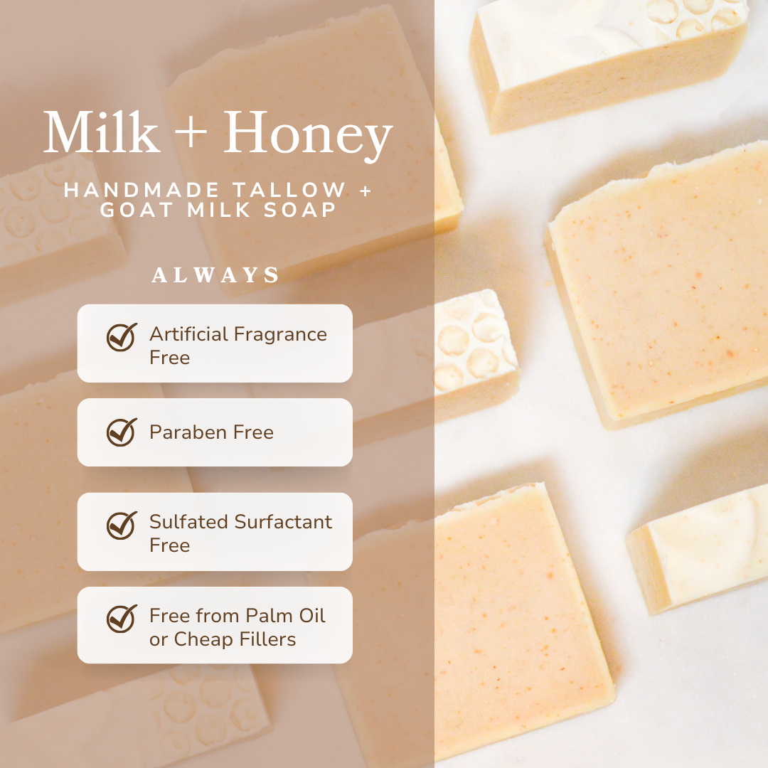 Milk + Honey Fragrance-Free Tallow & Goat Milk Soap | 4.5 oz