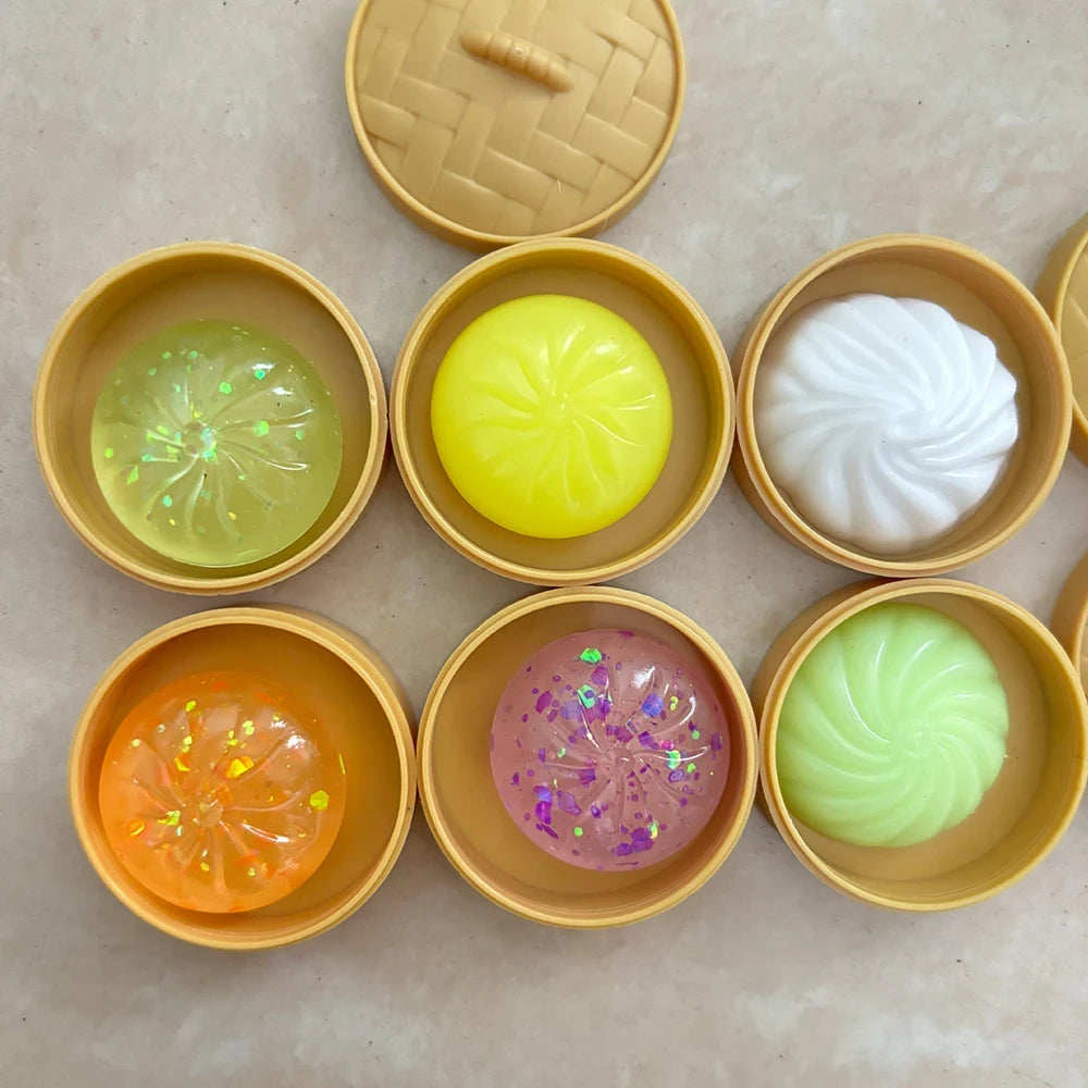 Dumpling Squishy Stress Relief Toy Set