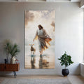 Jesus Protects the Lamb Faith Canvas Wall Art