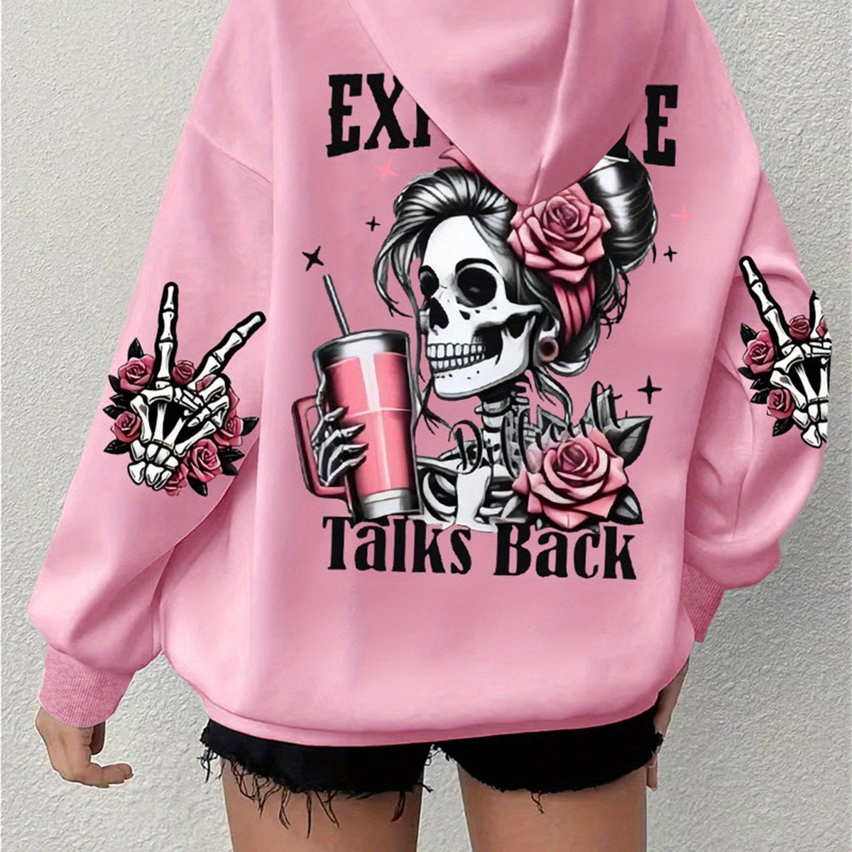 Retro Skull Graphic Sweatshirt