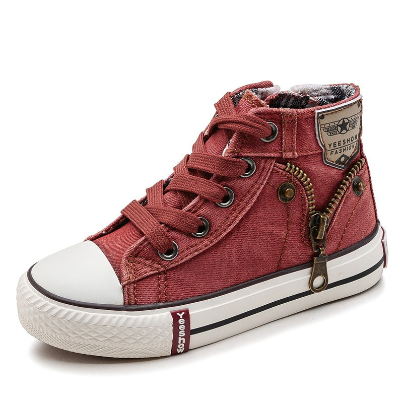 Kids' Breathable Denim Canvas Sneakers