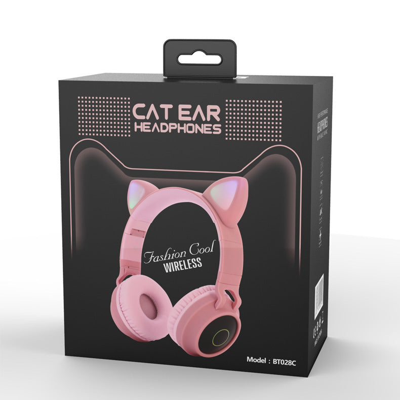 LED Cat Ear Headphones Wireless Bluetooth 5.0