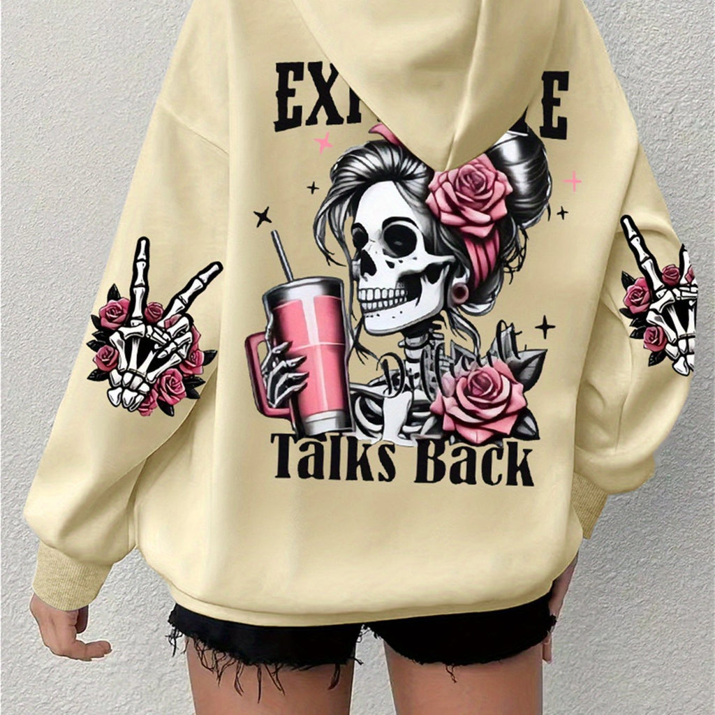 Retro Skull Graphic Sweatshirt