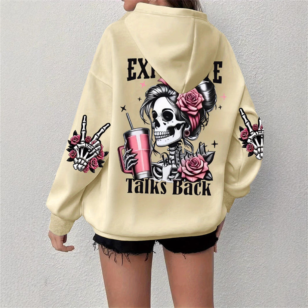 Retro Skull Graphic Sweatshirt