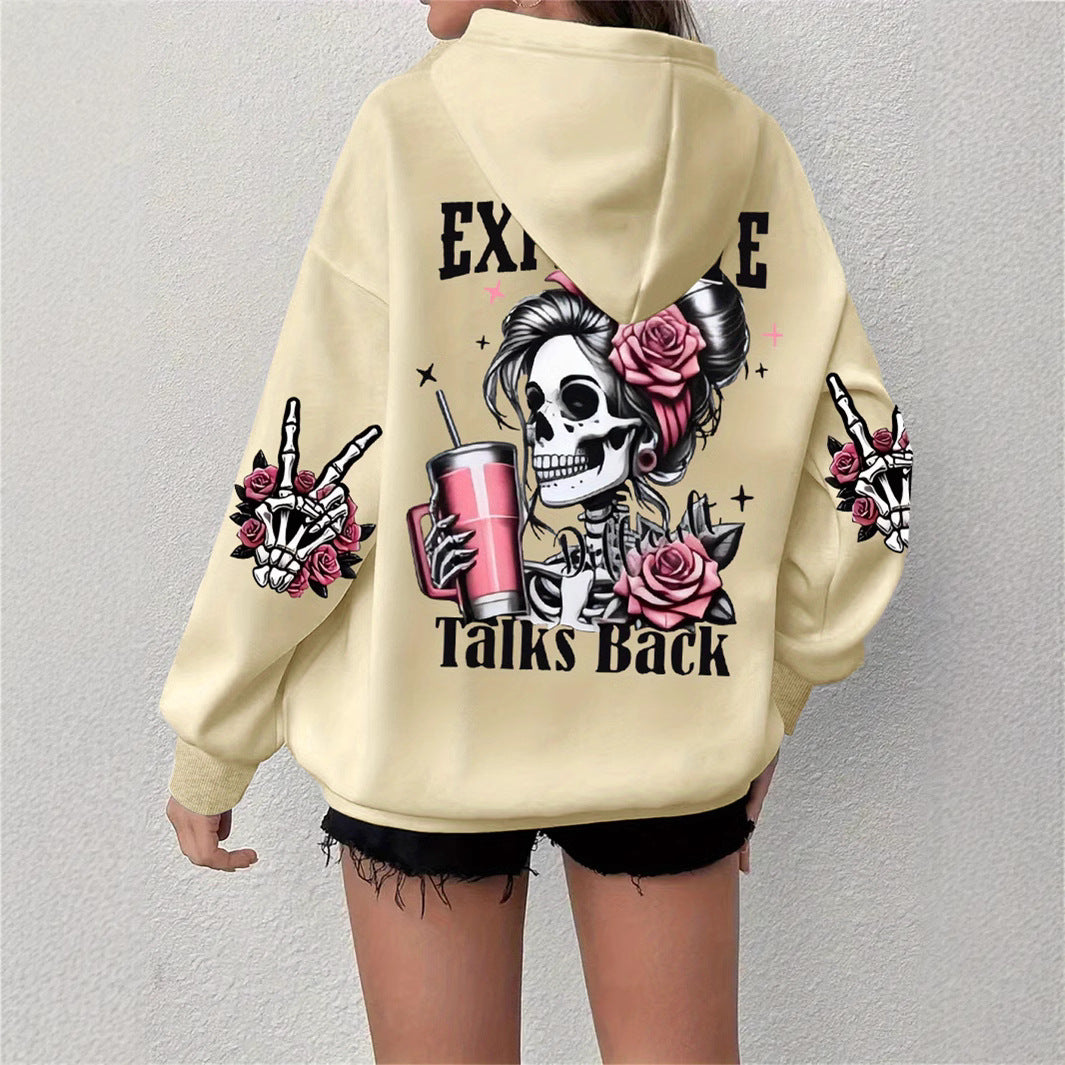 Retro Skull Graphic Sweatshirt