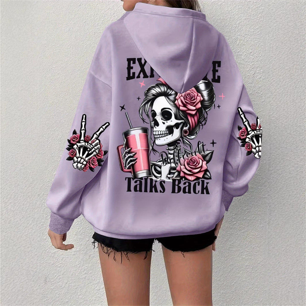 Retro Skull Graphic Sweatshirt