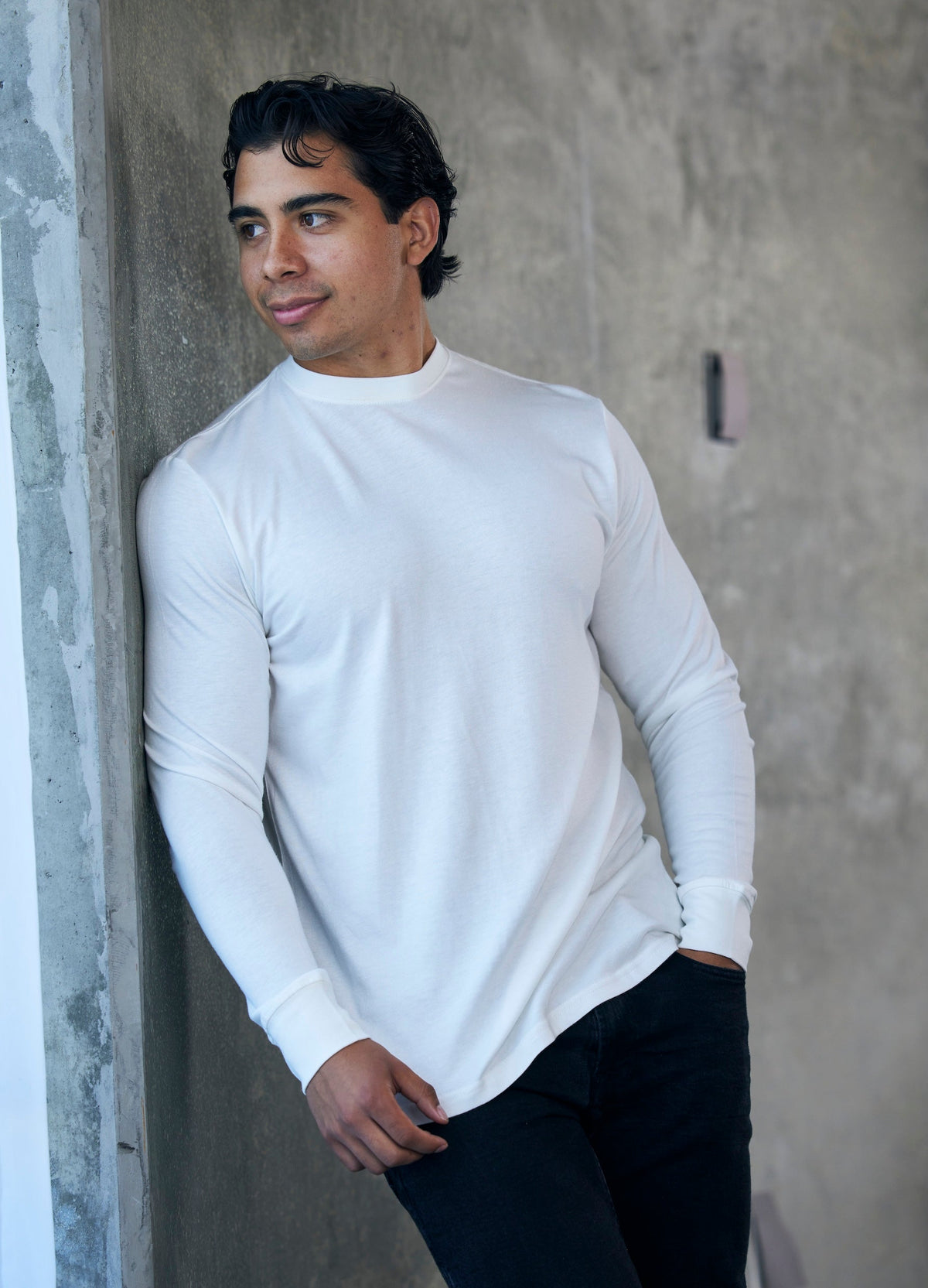 Men's Bamboo Viscose Organic Cotton Long Sleeve T-Shirt