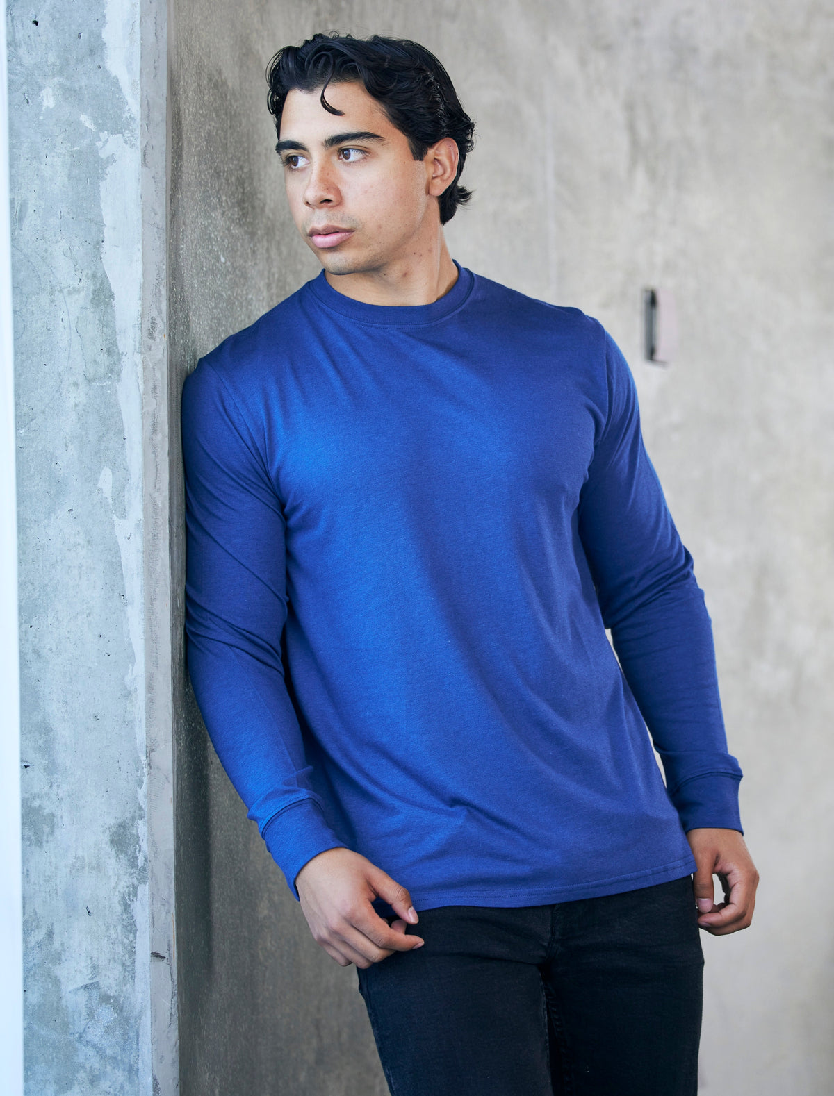 Men's Bamboo Viscose Organic Cotton Long Sleeve T-Shirt