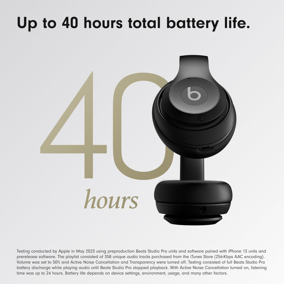 Beats Studio Pro Wireless Headphones Black Refurbished