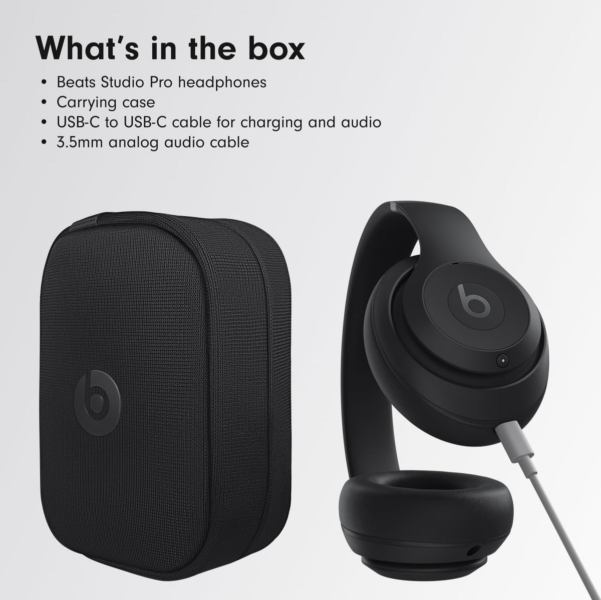 Beats Studio Pro Wireless Headphones Black Refurbished