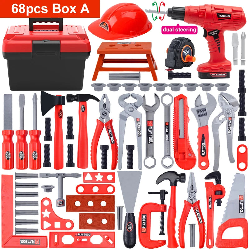 Kids Power Tool Set with Electric Toy Drill
