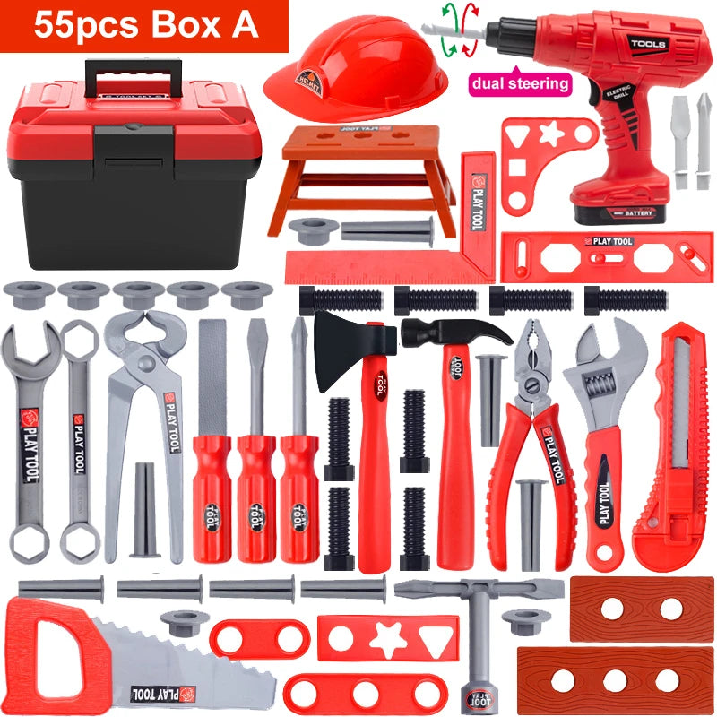 Kids Power Tool Set with Electric Toy Drill