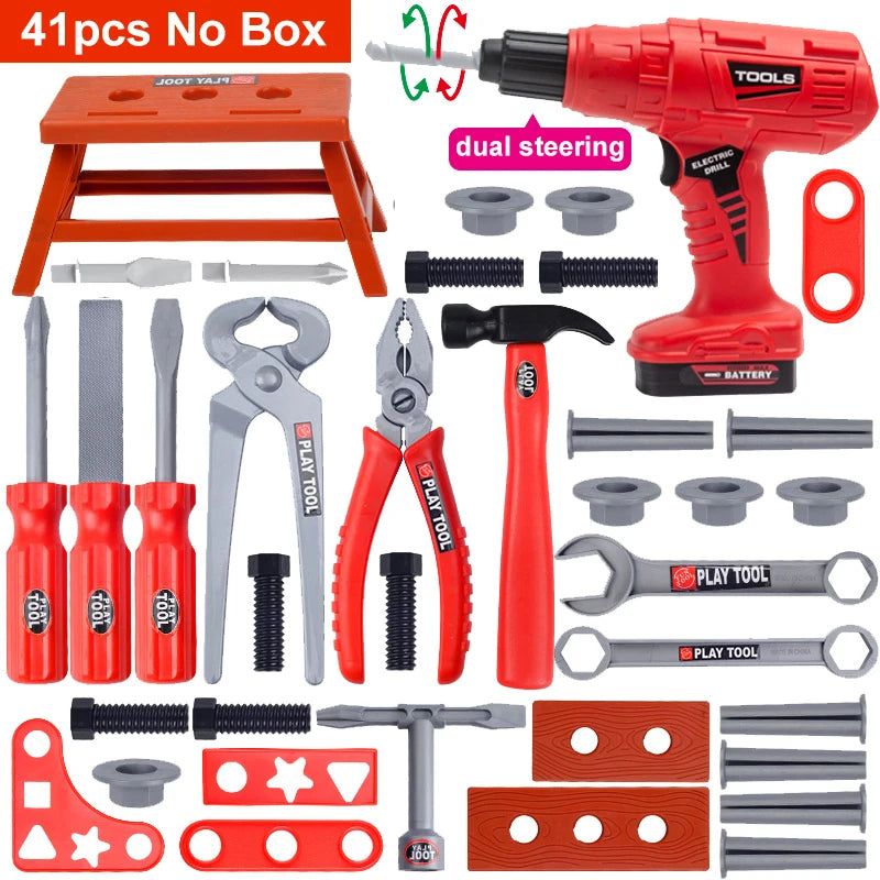 Kids Power Tool Set with Electric Toy Drill