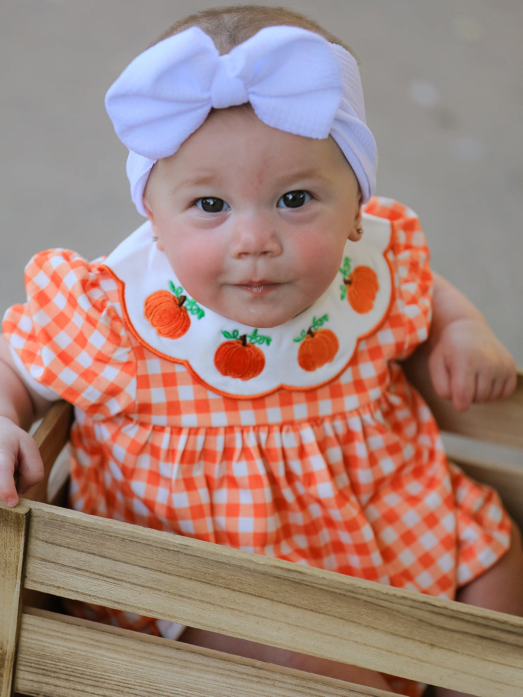 Pumpkin Puff Sleeve Girls Bloomer Set