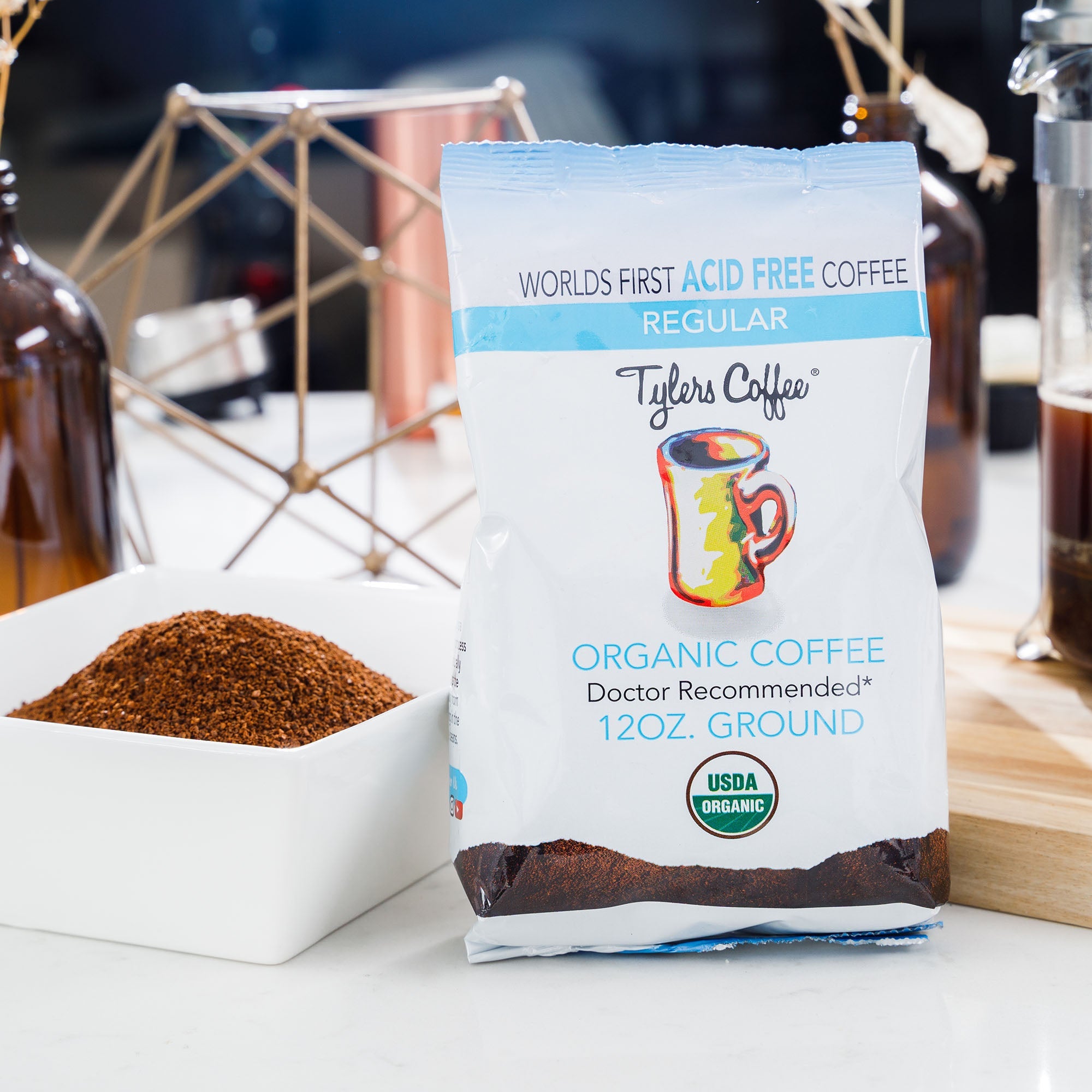 Tylers Coffee - Regular Acid Free Ground Coffee