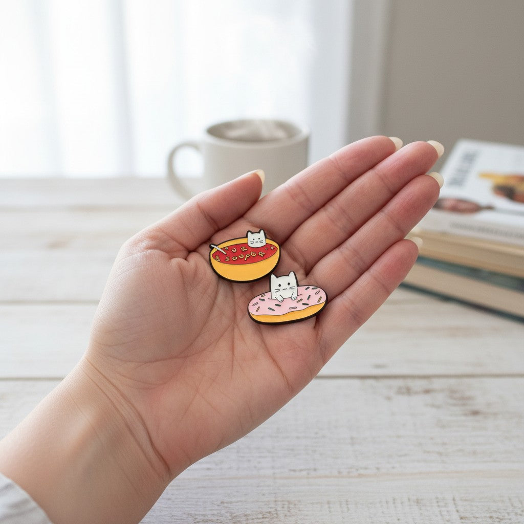 Kawaii Cat Enamel Pin Set