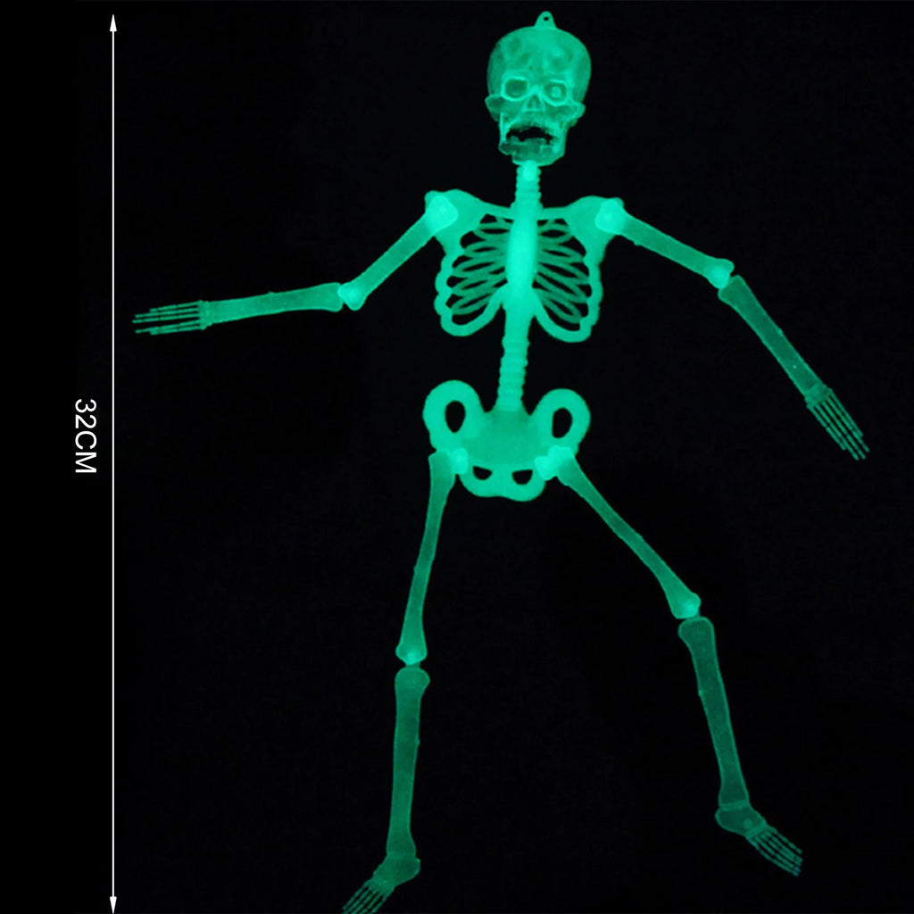 Glowing Skeleton Halloween Decoration – 32cm Spooky Haunted House Prop