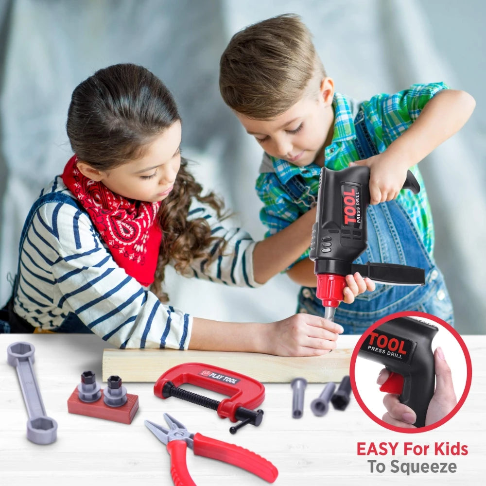 Kids Power Tool Set with Electric Toy Drill