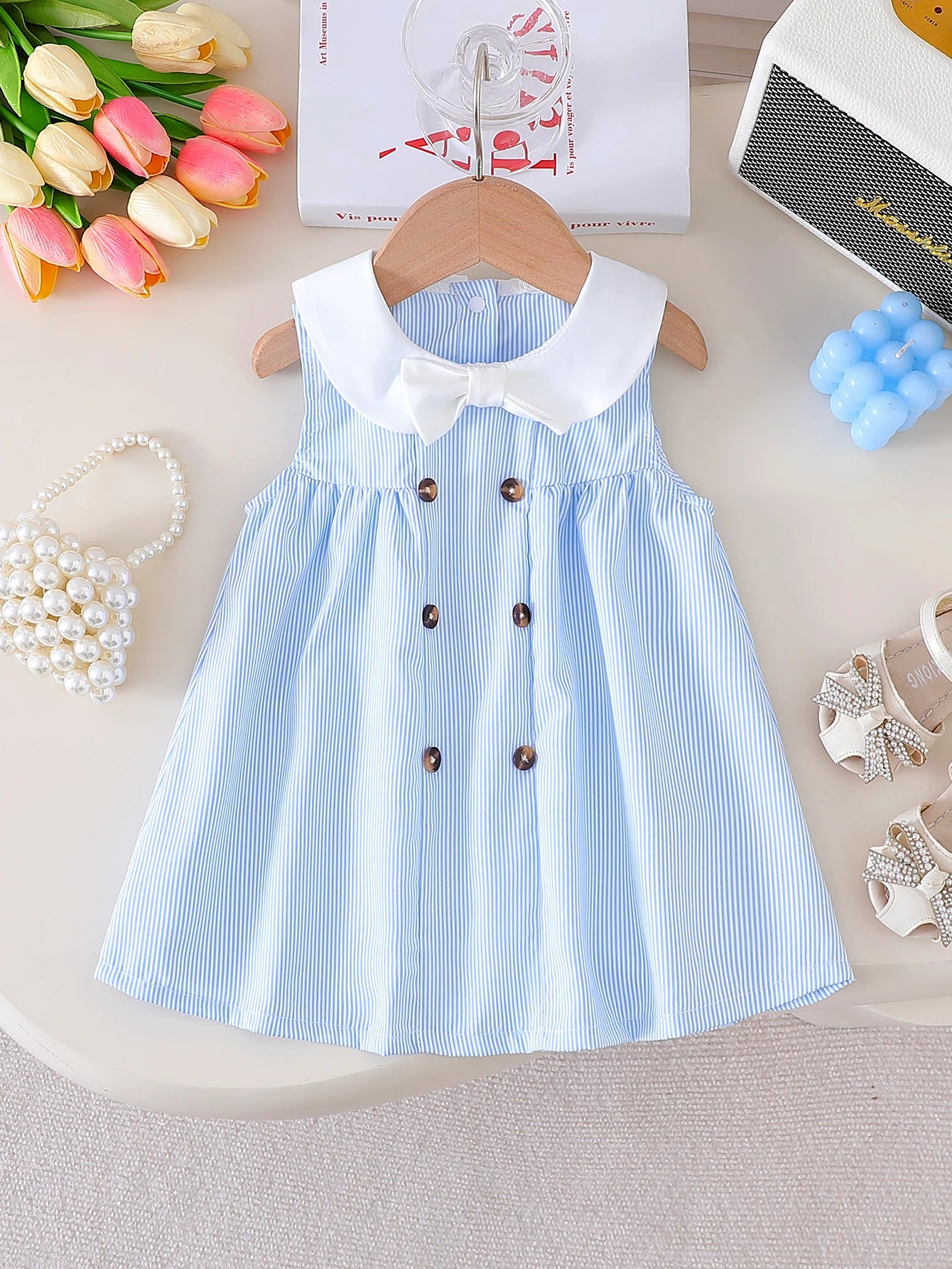 Summer New Buttoned Sleeveless Dress