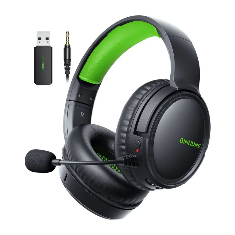BINNUNE BW02 Wireless Bluetooth Gaming Headset with Mic- Low Latency Noise Cancelling Mic