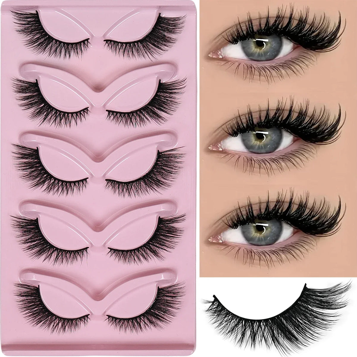 Cat Eye Strip Lashes 5 Pairs