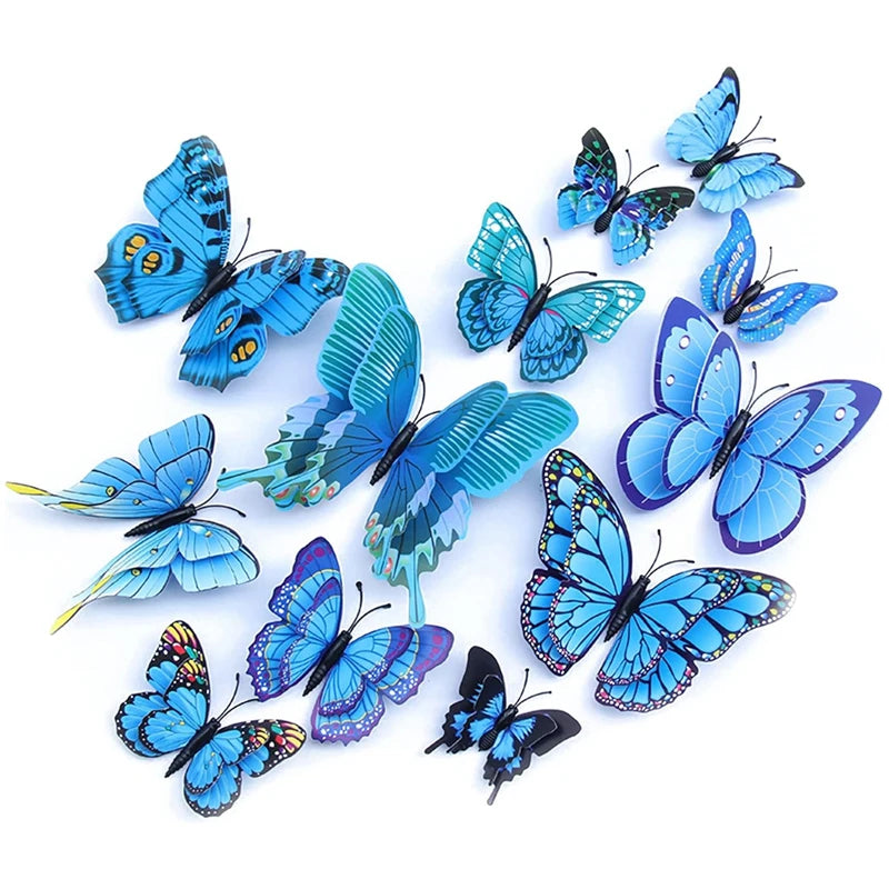 3D Butterfly Wall Decor Butterfly Decorations Stickers with Magnets