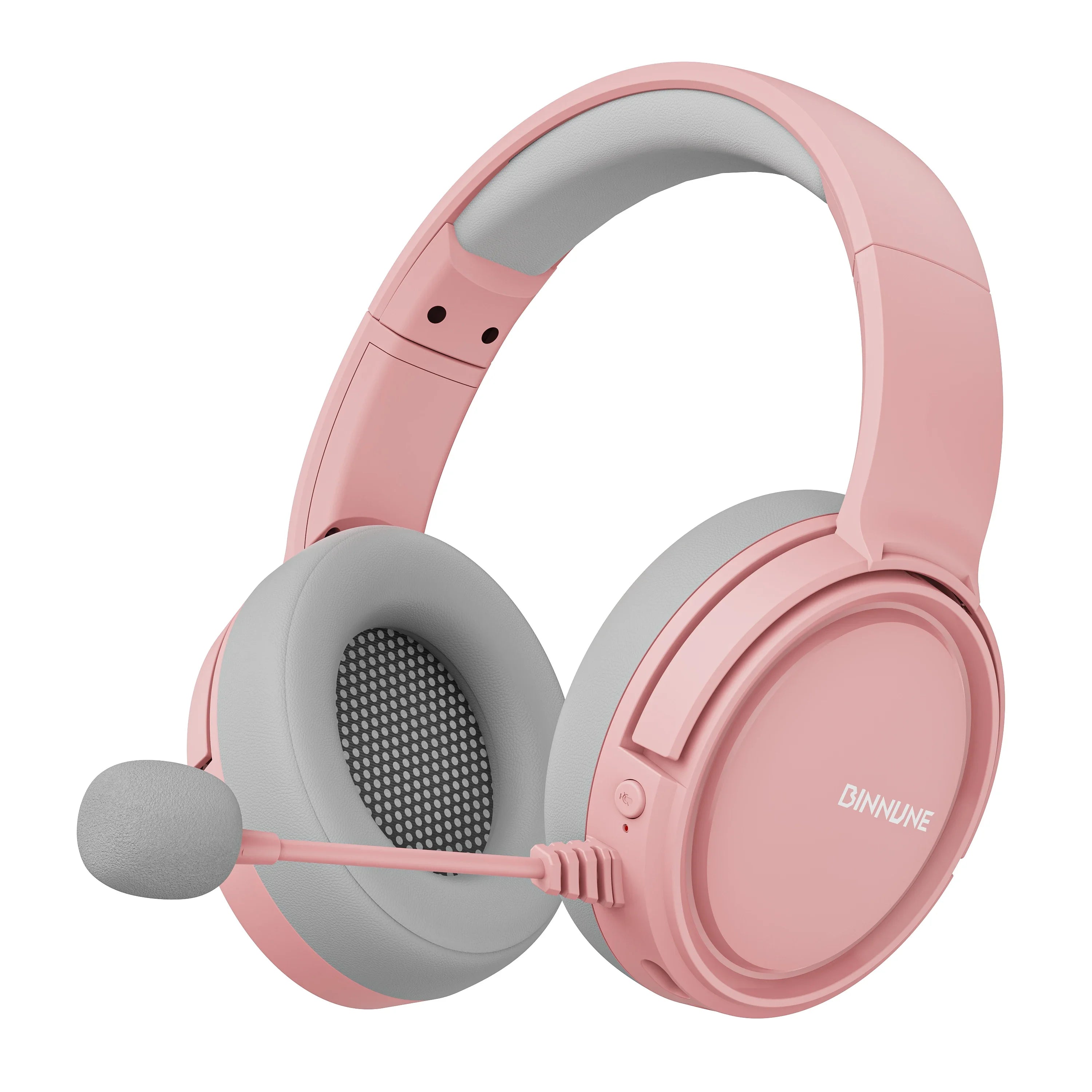 BINNUNE Wireless Gaming Headset with Mic Lightweight Over-Ear Gaming Headphones Low Latency Bluetooth Noise Cancelling Mic