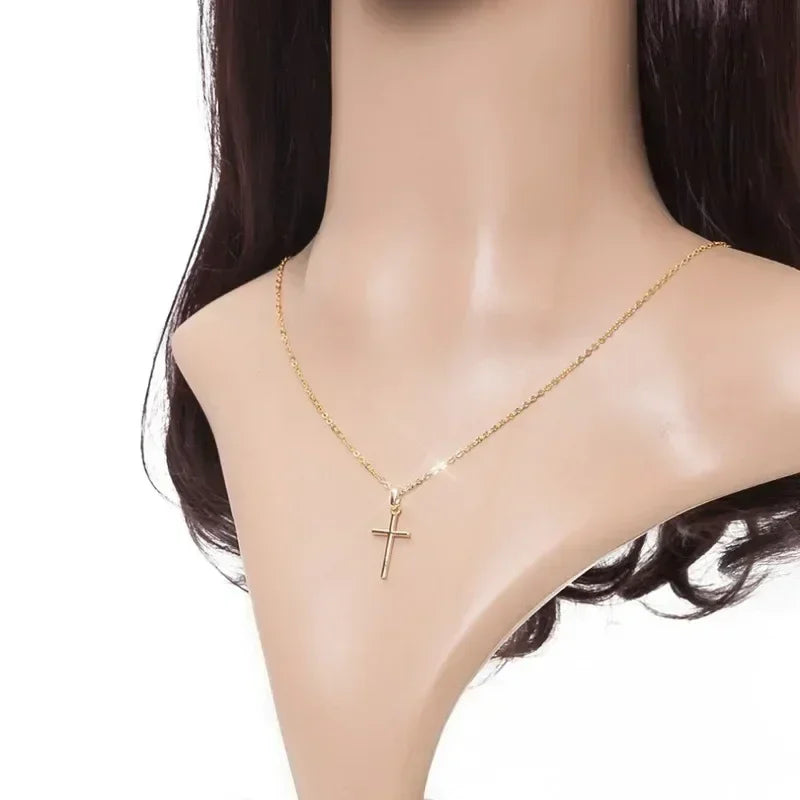 Crystal Cross Pendant Necklace