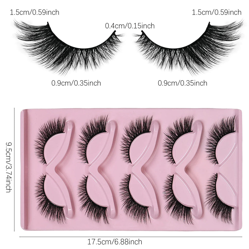 Cat Eye Strip Lashes 5 Pairs