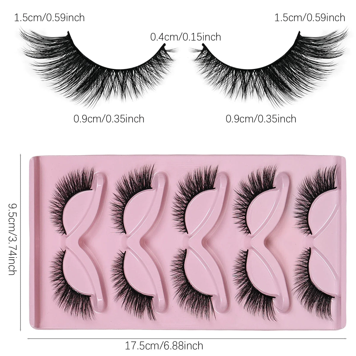 Cat Eye Strip Lashes 5 Pairs