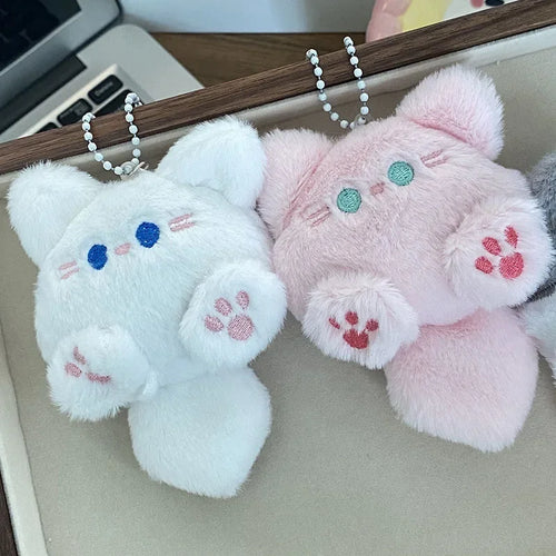 1-20PCS Cute Plush Long Tail Cat Pendant Cat Doll Doll School Bag Charm Key Charm