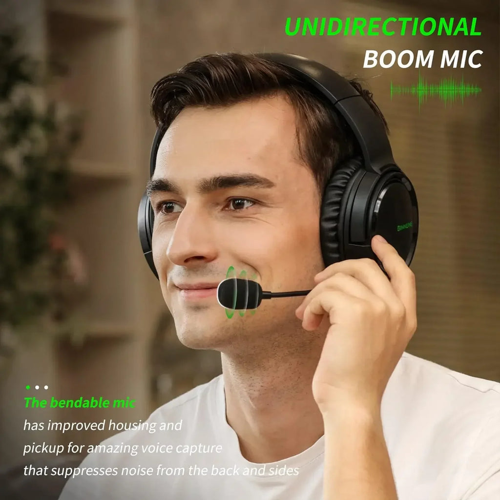 BINNUNE BG02 Gaming Headset with Mic for Xbox Series X|S Xbox One PS5 PS4 PC Switch, Wired Gamer Headphones