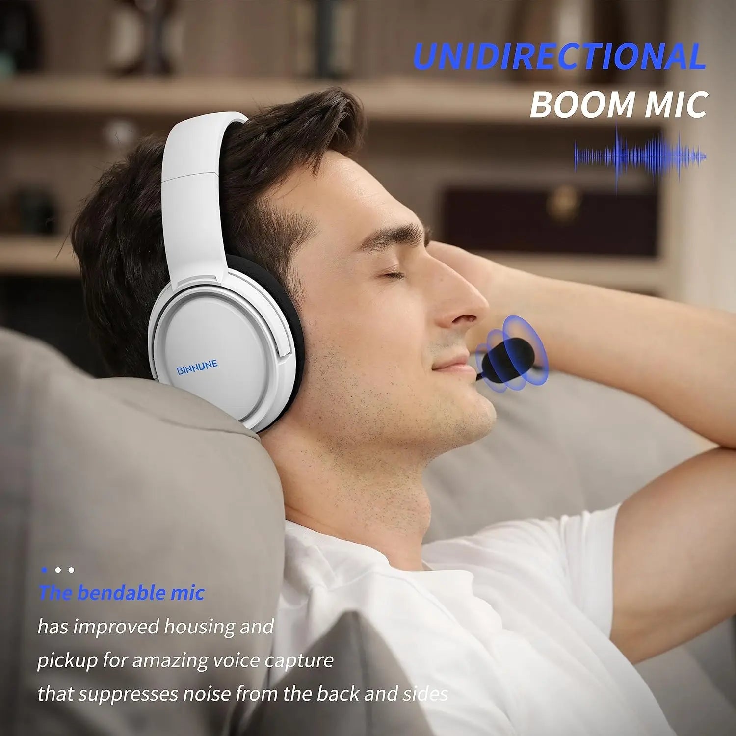 BINNUNE Gaming Headset with Mic for PS4, PS5, Xbox, Series X|S, Xbox One, PC ,Switch, Wired Gaming Headphones