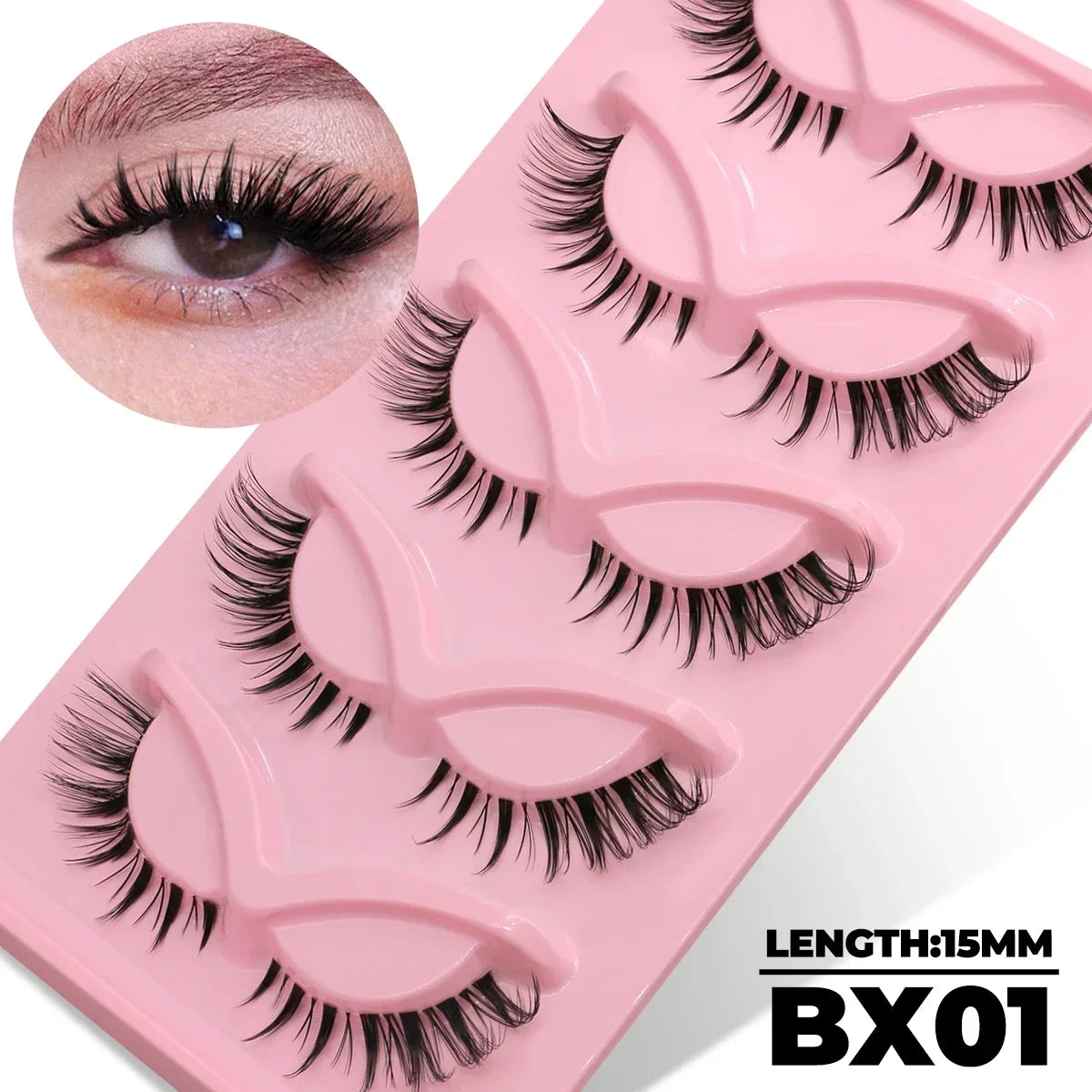 Veltrinay Cat Eye Lashes 5 Pairs