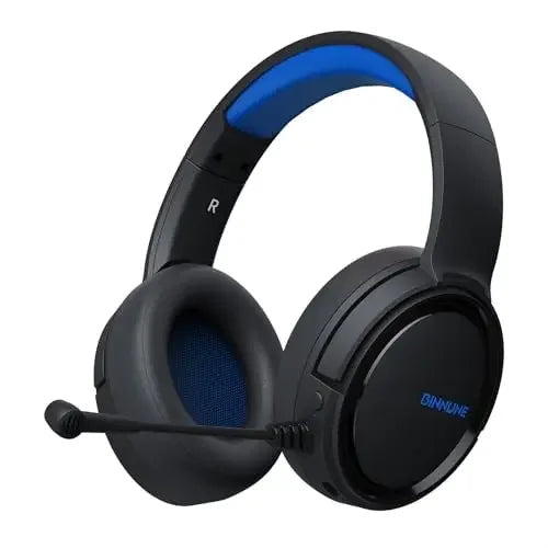 BINNUNE Wireless Gaming Headset with Mic Lightweight Over-Ear Gaming Headphones Low Latency Bluetooth Noise Cancelling Mic