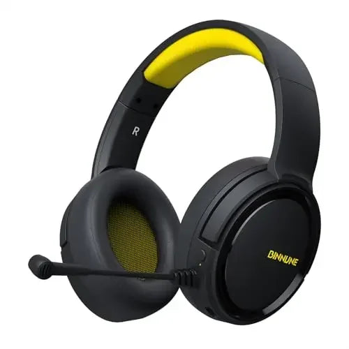 BINNUNE Wireless Gaming Headset with Mic Lightweight Over-Ear Gaming Headphones Low Latency Bluetooth Noise Cancelling Mic