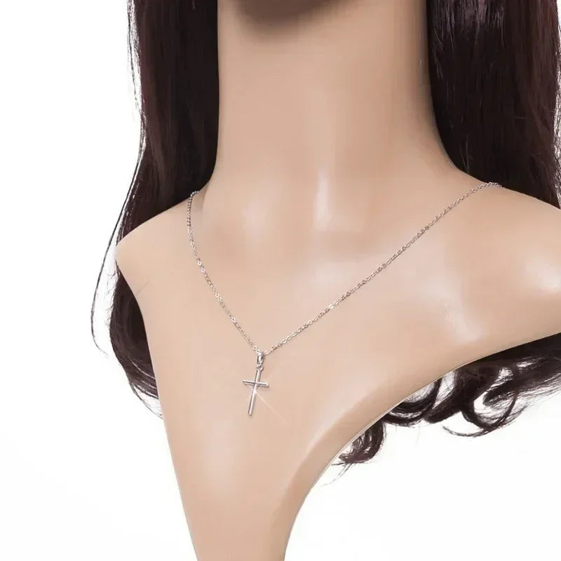 Crystal Cross Pendant Necklace