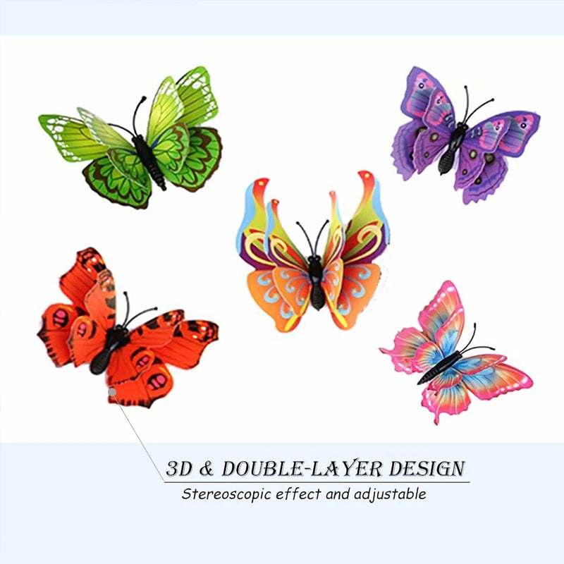 3D Butterfly Wall Decor Butterfly Decorations Stickers with Magnets