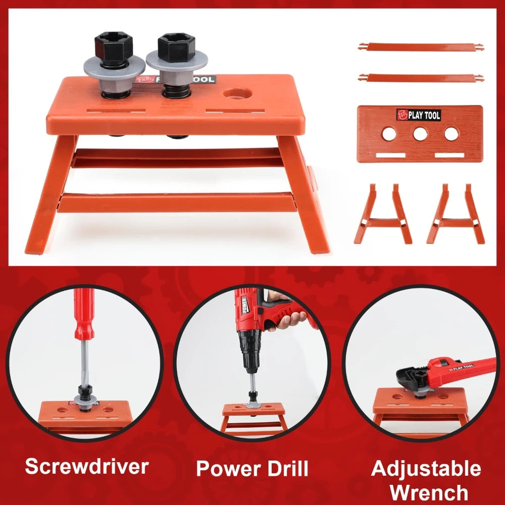 Kids Power Tool Set with Electric Toy Drill