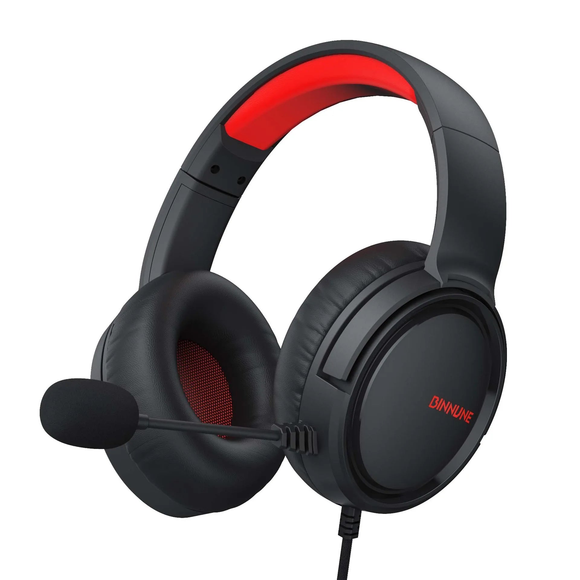 BINNUNE BG02 Gaming Headset with Mic for Xbox Series X|S Xbox One PS5 PS4 PC Switch, Wired Gamer Headphones