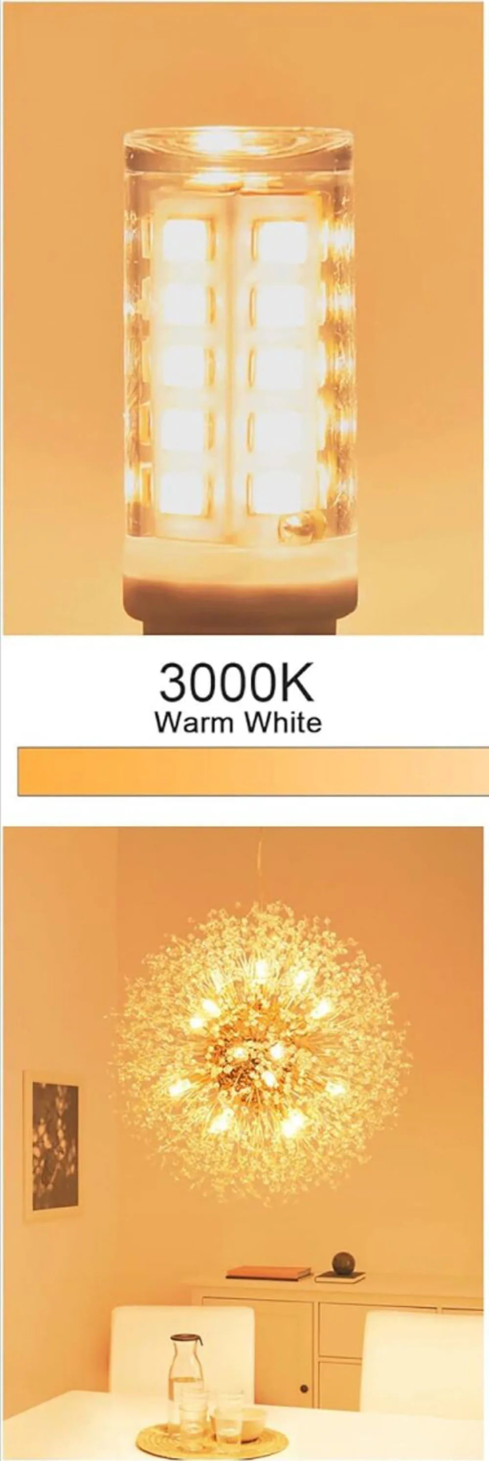 10Pcs G9 LED Bulb Warm/Cool White Spotlight Halogen Lighting