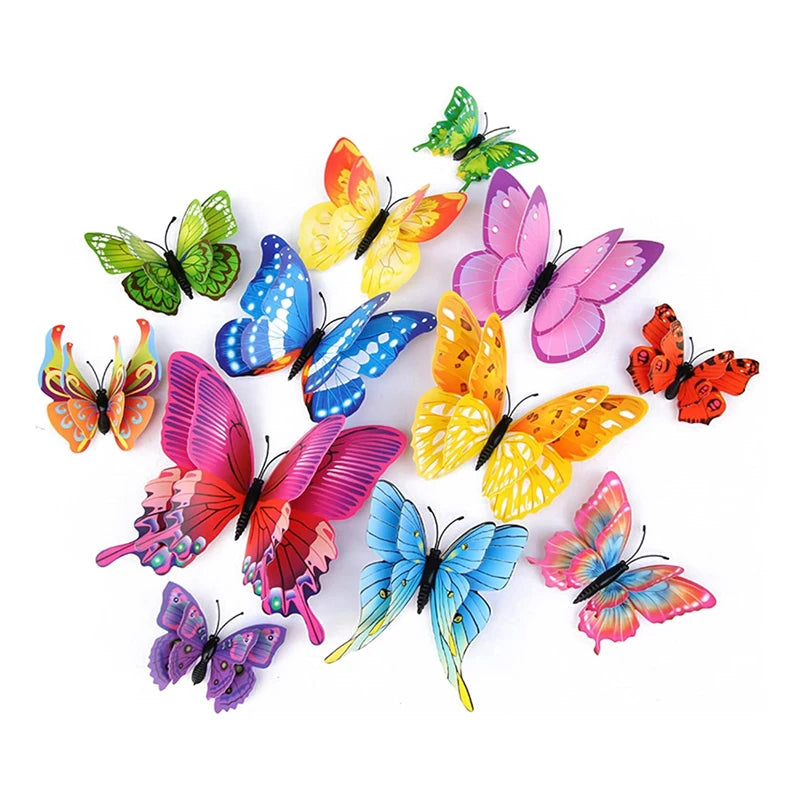 3D Butterfly Wall Decor Butterfly Decorations Stickers with Magnets