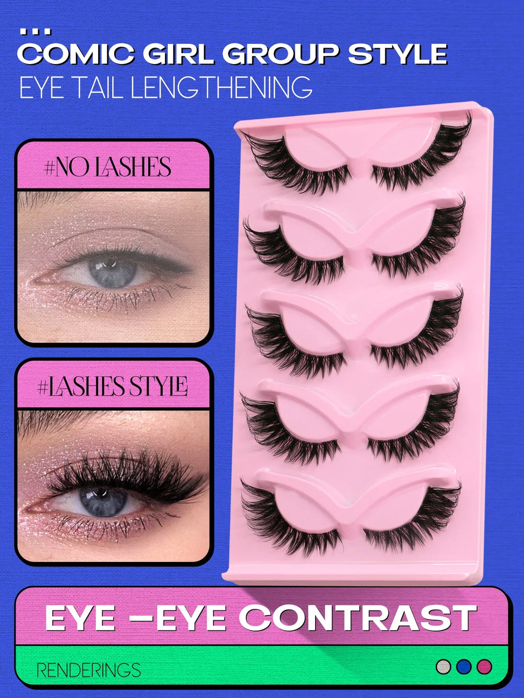 Veltrinay Cat Eye Lashes 5 Pairs