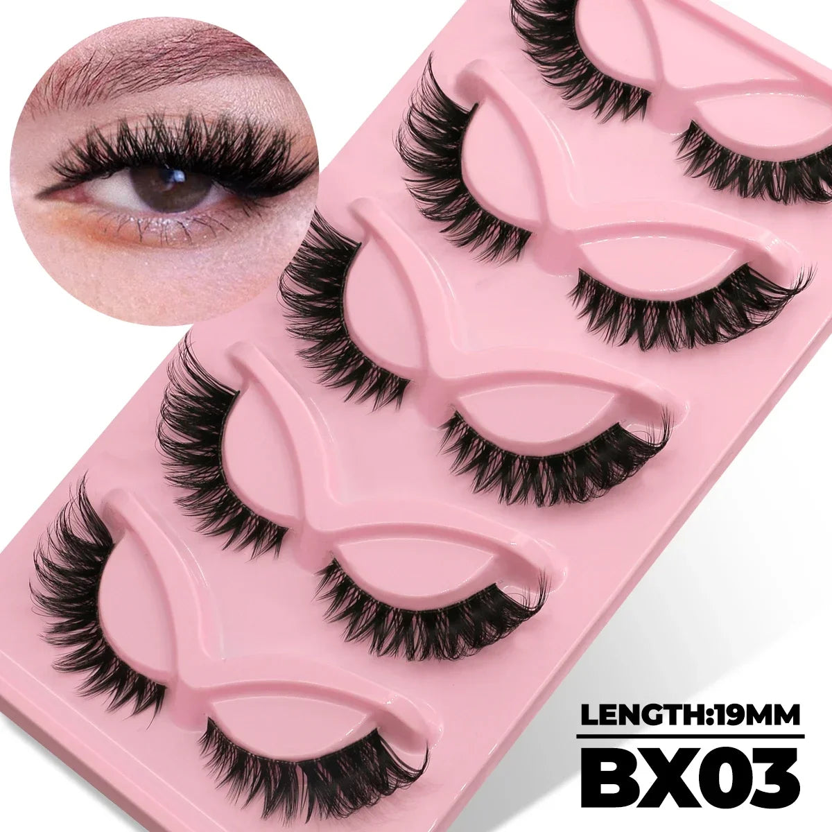 Veltrinay Cat Eye Lashes 5 Pairs