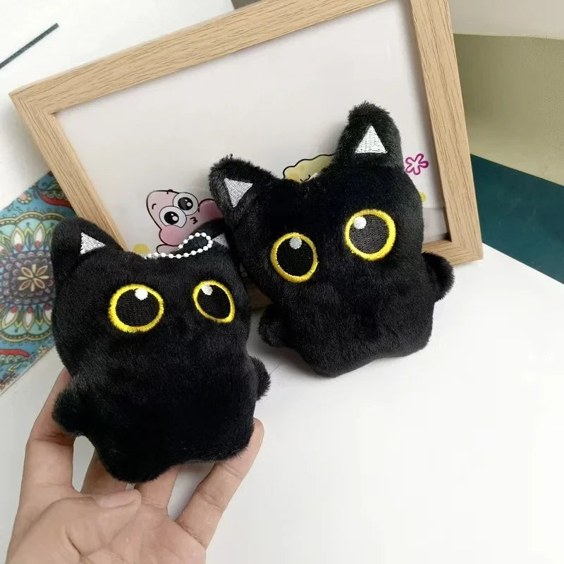 Cute plush toy of a black cat, suitable for decoration and also a great gift option.