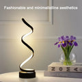 Spiral LED Table Lamp with Adjustable Brightness