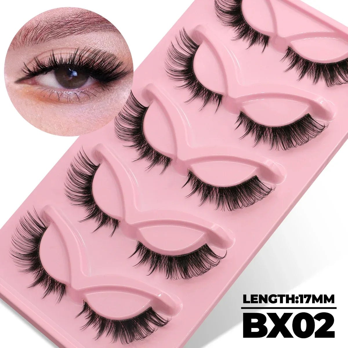 Veltrinay Cat Eye Lashes 5 Pairs
